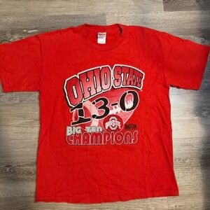 Ohio State Buckeyes 2002 Undefeated 13-0 Big Ten Champions Football TShirt Large
